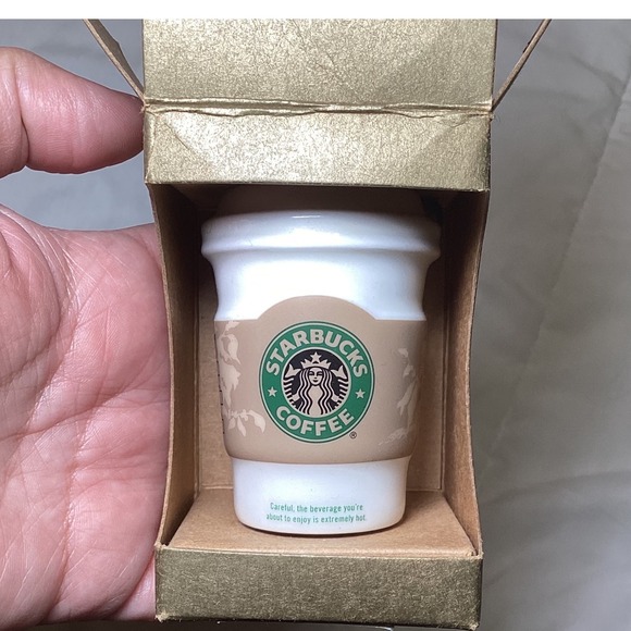 Starbucks Coffee Ceramic Ornament Gift Box Holiday Christmas Decor 2008 - Picture 6 of 7